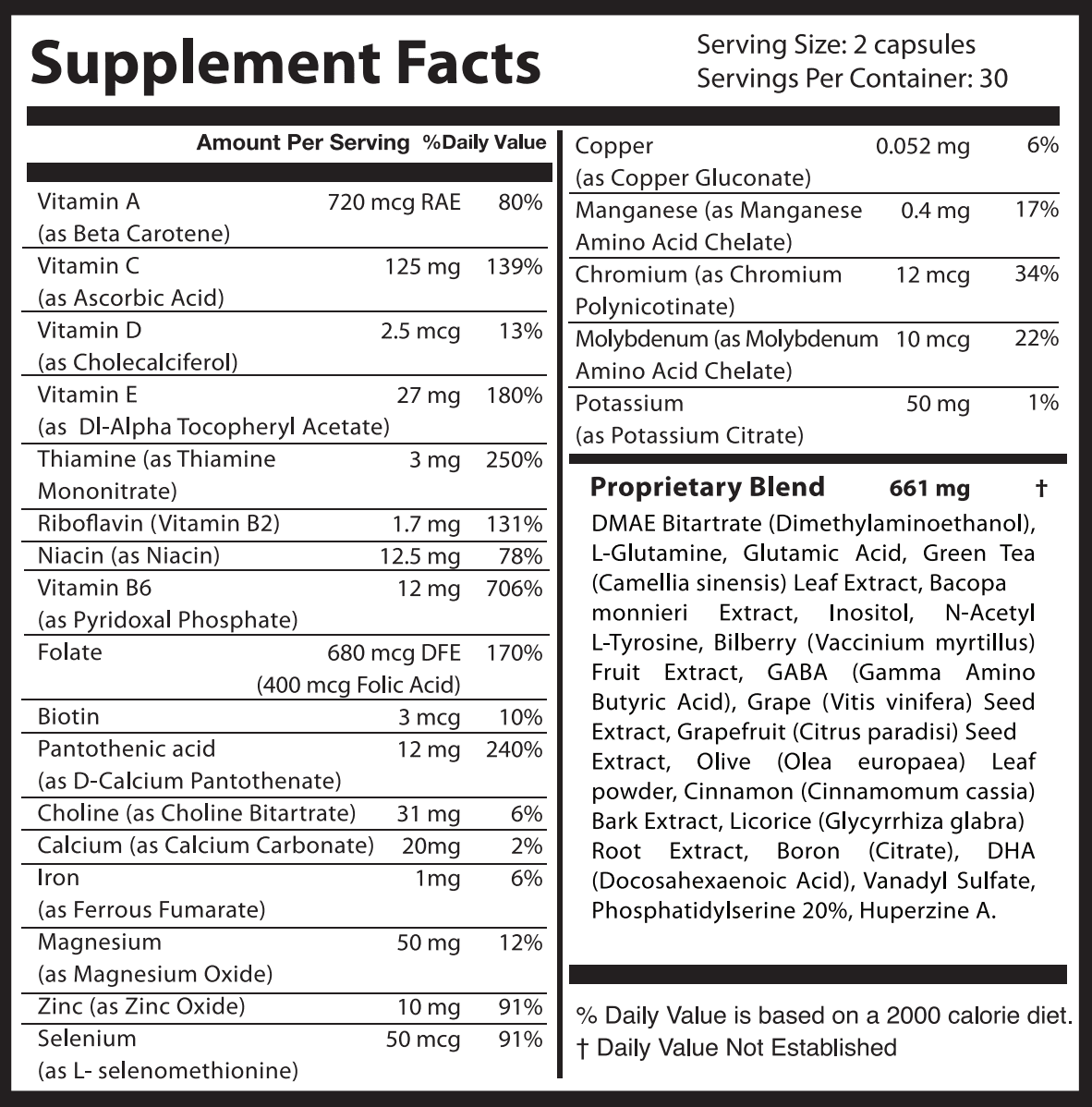 3-ActionSleep Supplement Facts
